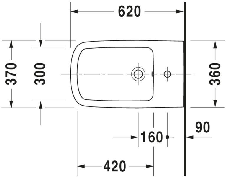 Duravit DuraStyle Біде підвісне Білий колір 620 mm, 2286150000 2286150000 фото