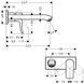 Смеситель hansgrohe Metris для раковины настенный с длинным изливом, хром 31086000 31086000 фото 2