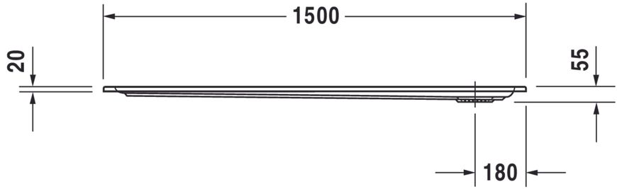 Duravit Starck Slimline душовий піддон Білий колір 1500x700 mm, 720127000000001 720127000000001 фото