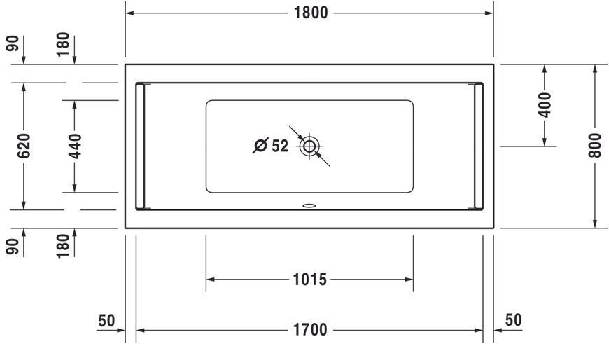 Duravit Starck Гідромасажна ванна Білий колір 1800x800 mm, 760338000AS0000 760338000AS0000 фото