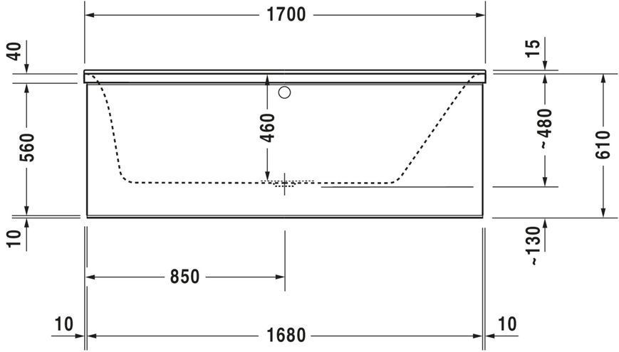 Duravit P3 Comforts Гидромассажная ванна Белый цвет 1700x750 mm, 760376000CL1000 760376000CL1000 фото
