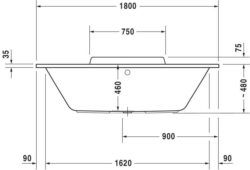 Duravit DuraStyle Гідромасажна ванна Білий колір 1800x800 mm, 760298000CE1000 760298000CE1000 фото
