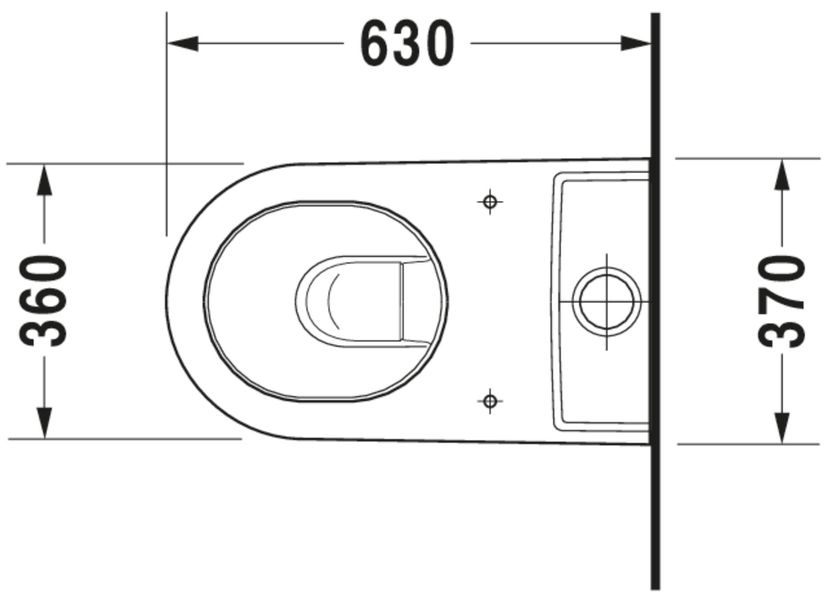 Duravit Starck 2 Унітаз для підлоги Білий колір 630 mm, 2145090000 2145090000 фото
