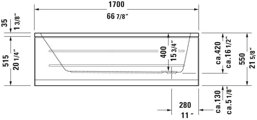 Duravit D-Code Ванни Білий колір 1700x750 mm, 700100000000000 700100000000000 фото