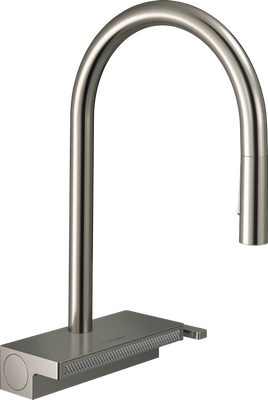 Змішувач hansgrohe Aquno Select M81 для кухонного миття з висувним душем, під сталь 73837800 73837800 фото