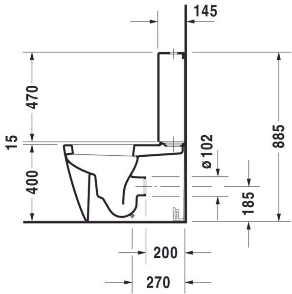 Duravit Starck 2 Унитаз напольный Белый цвет 630 mm, 21450900001 21450900001 фото