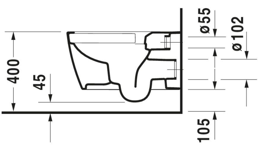 Duravit ME от Starck Унитаз подвесной Белый цвет 570 mm, 25290926001 25290926001 фото