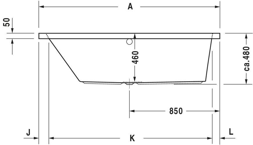 Duravit Vero Ванни Білий колір 1700x700 mm, 700131000000000 700131000000000 фото