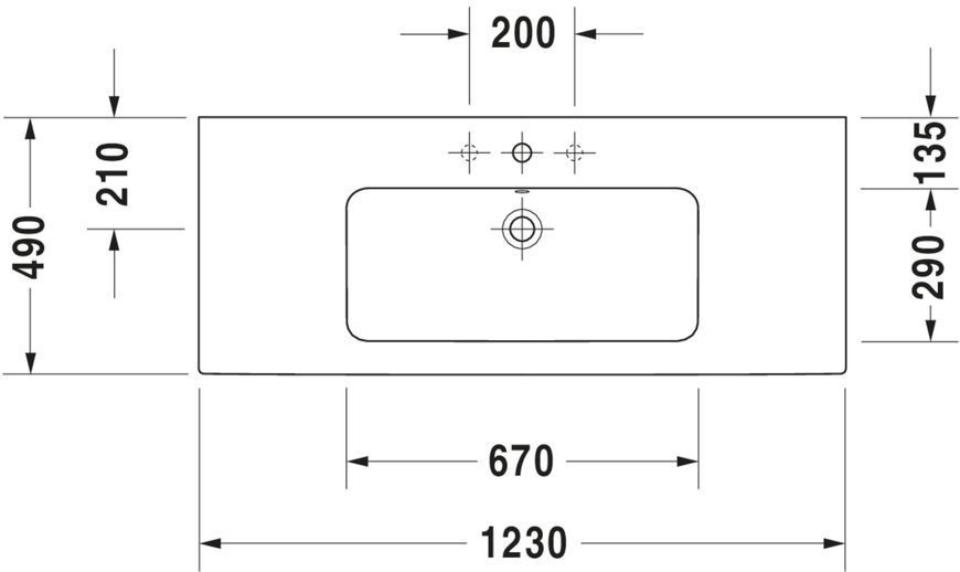 Duravit ME від Starck Умивальник Білий колір 1230 мм, 2336120058 2336120058 фото