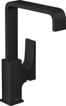 Смеситель hansgrohe Metropol для раковины со сливным клапаном Push-Open 32511670 черный матовый 32511670 фото