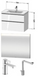 DURAVIT D-NEO Комплект мебели для ванной комнаты, белый/хром, D-NEO/800/18 D-NEO/800/18 фото 2