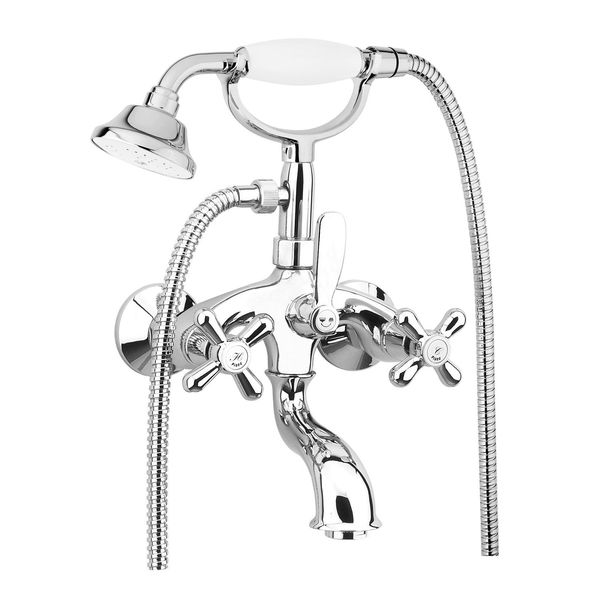 Fiore MARGOT Змішувач для ванни зі шлангом та ручним душем, кераміка/хром, 26CR0600 26CR0600 фото