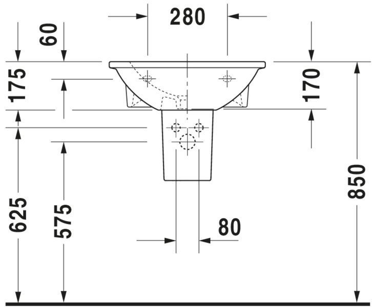 Duravit Darling New Умивальник Білий колір 550 мм, 2621550030 2621550030 фото