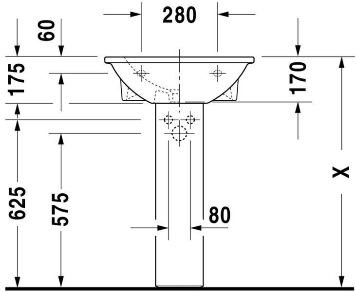 Duravit Darling New Умивальник Білий колір 550 мм, 2621550030 2621550030 фото