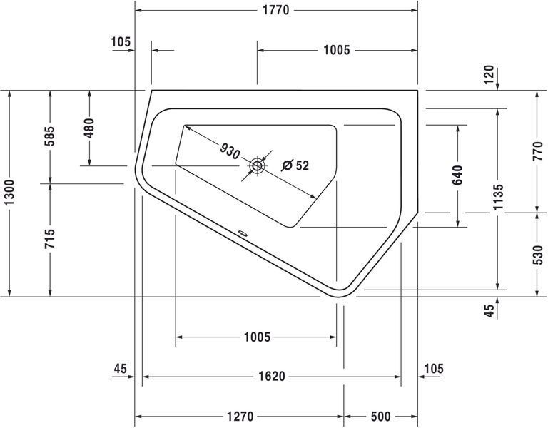 Duravit Paiova Гидромассажная ванна Белый цвет 1770x1300 mm, 760395000AS0000 760395000AS0000 фото