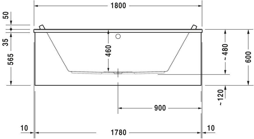 Duravit Starck Гідромасажна ванна Білий колір 1800x800 mm, 760338000CP1000 760338000CP1000 фото