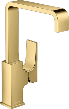 Смеситель hansgrohe Metropol для раковины со сливным клапаном Push-Open 32511990 золото 32511990 фото