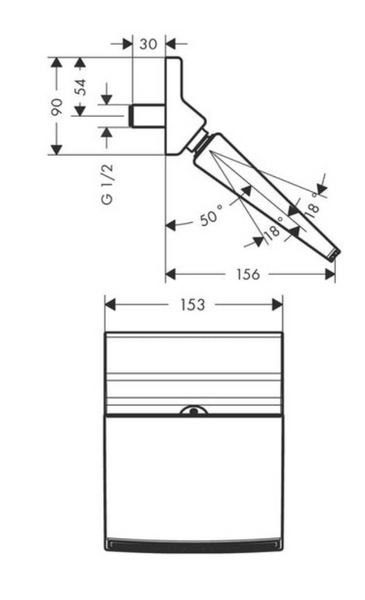 HANSGROHE RAINDANCE 150 1jet Rainfall Stream Верхній душ, хром, 26443000 26443000 фото