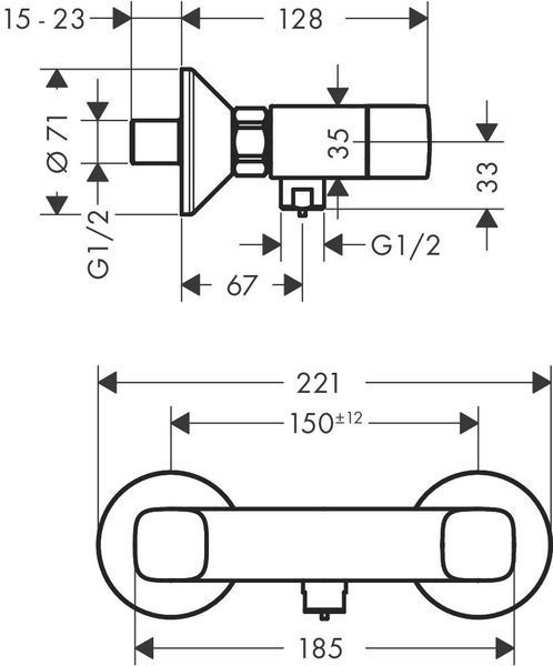 Смеситель hansgrohe Logis для душа 71263000 71263000 фото