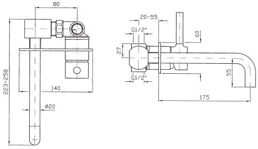 Zucchetti Kos PAN Вбудована частина змішувача на раковину внутр.монтаж, чорний, R99815.N7 R99815.N7 фото