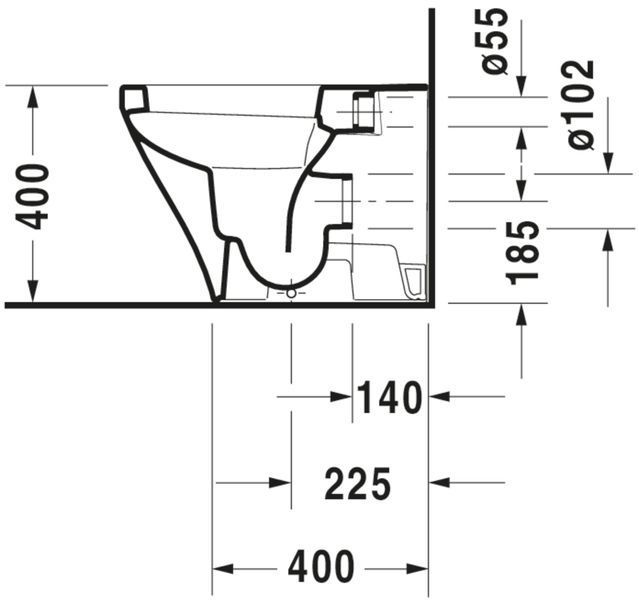 Duravit DuraStyle Унитаз напольный Белый цвет 575 mm, 21500900001 21500900001 фото