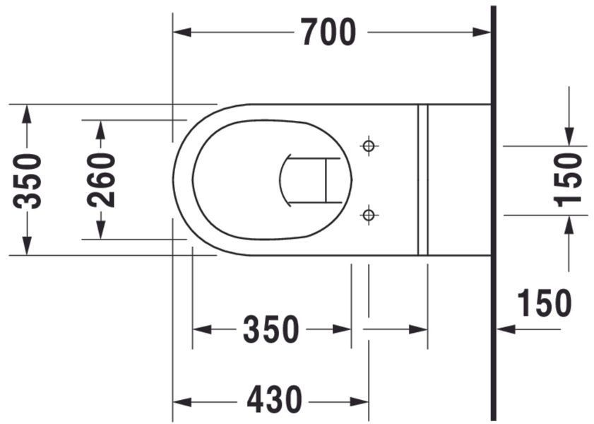 Duravit Architec Унитаз подвесной Белый цвет 700 mm, 190092000 190092000 фото