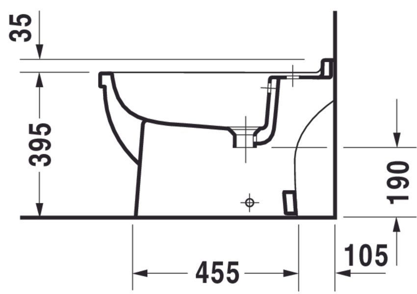 Duravit Starck 3 Биде отдельно стоящее Белый цвет 655 mm, 22341000001 22341000001 фото