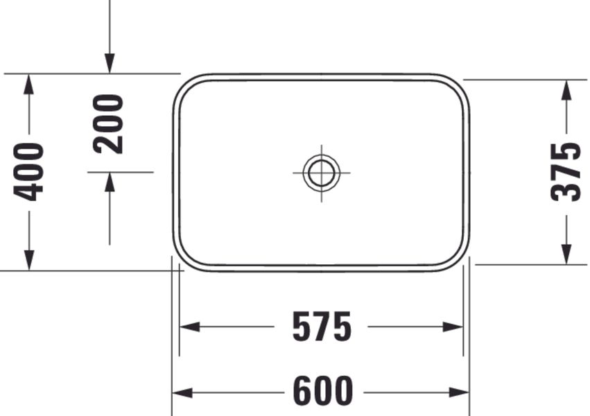 Duravit Happy D.2 Plus Накладна раковина, Білий колір Глянцевий - Глянцевий, 600 мм, 2359600000 2359600000 фото