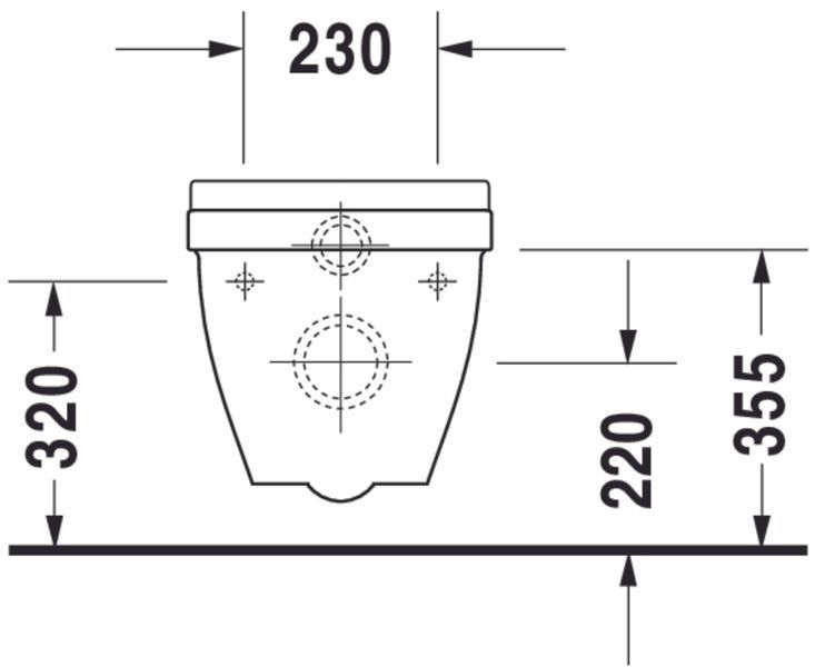 Duravit Starck 3 Унитаз подвесной Белый цвет 545 mm, 2206090000 2206090000 фото
