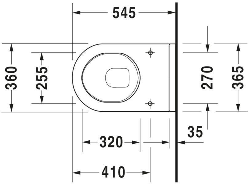 Duravit Starck 3 Унитаз подвесной Белый цвет 545 mm, 2206090000 2206090000 фото