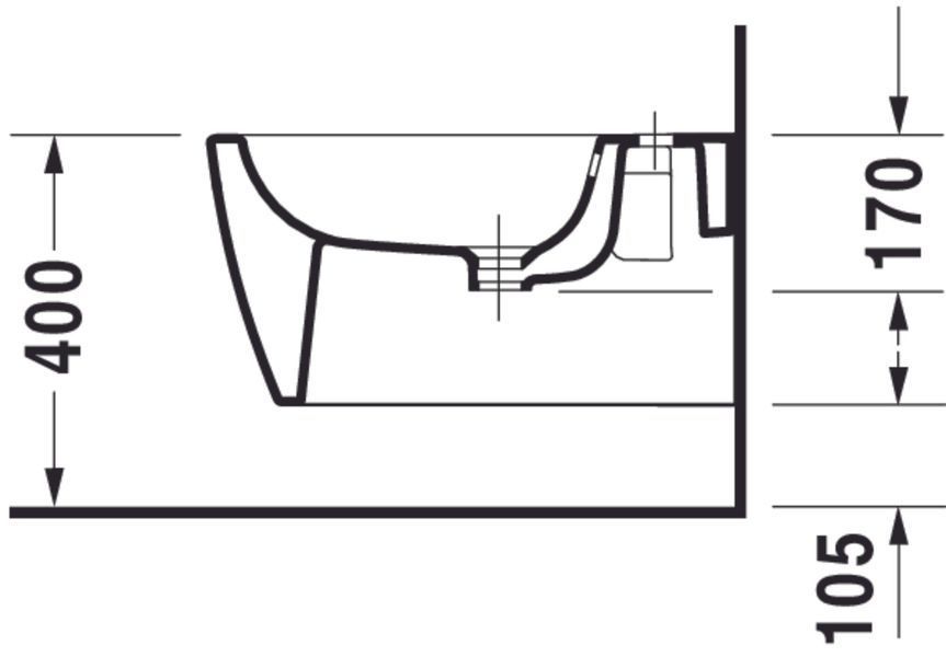 Duravit ME від Starck Біде підвісне Білий колір 570 mm, 2288153200 2288153200 фото
