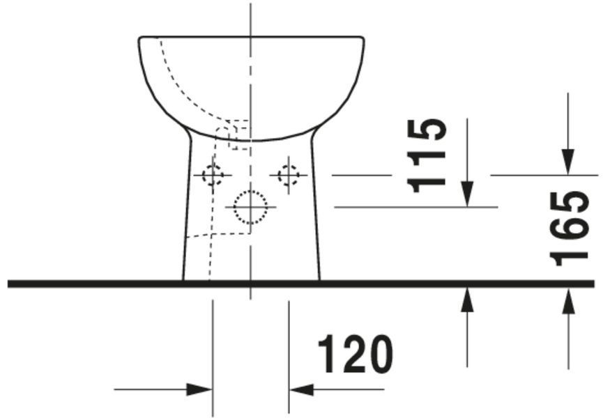 Duravit D-Code Биде отдельно стоящее Белый цвет 525 mm, 22371000002 22371000002 фото