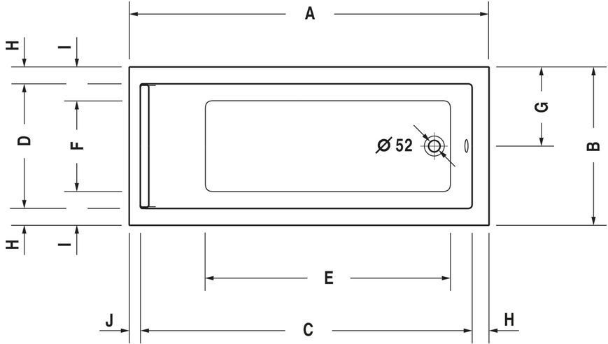Duravit Starck Ванны Белый цвет 1600x700 mm, 700333000000000 700333000000000 фото
