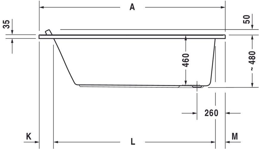 Duravit Starck Ванны Белый цвет 1600x700 mm, 700333000000000 700333000000000 фото