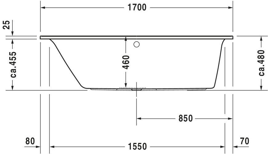 Duravit Darling New Гидромассажная ванна Белый цвет 1700x750 mm, 760242000CE1000 760242000CE1000 фото
