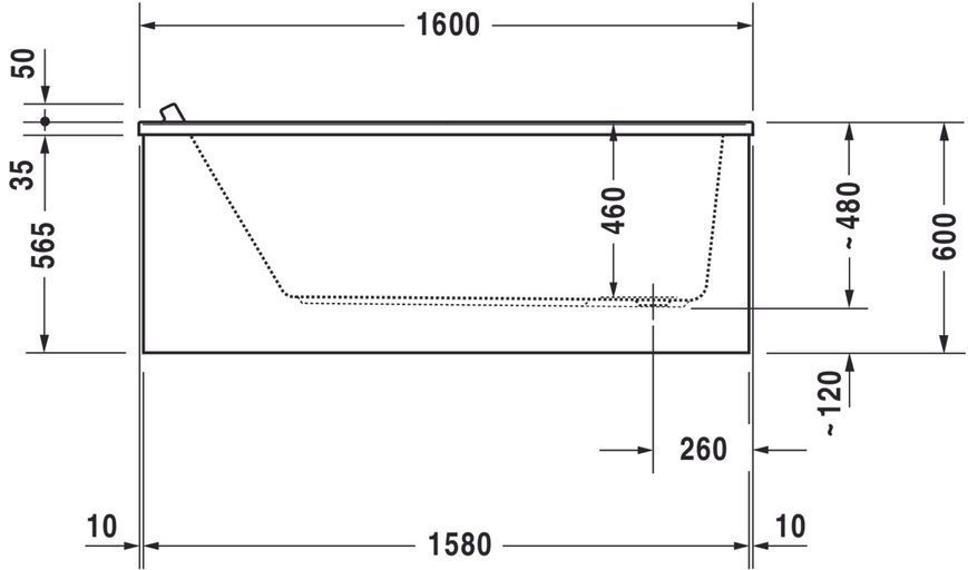 Duravit Starck Ванны Белый цвет 1600x700 mm, 700333000000000 700333000000000 фото