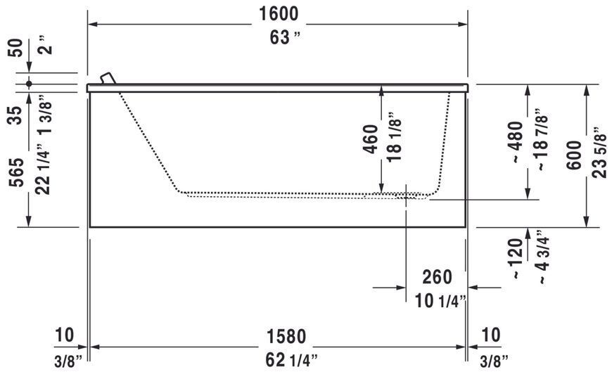 Duravit Starck Ванны Белый цвет 1600x700 mm, 700333000000000 700333000000000 фото