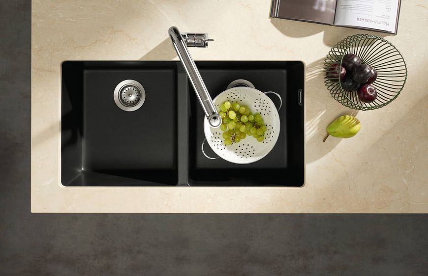 Мийка для кухні hansgrohe S51 S510-U770 43434170 чорний графіт 43434170 фото
