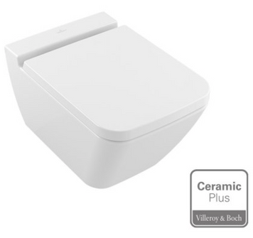 VILLEROY & BOCH FINION Унитаз подвесной 37.5x56, star white ceramicplus, 4664R0R2 4664R0R2 фото