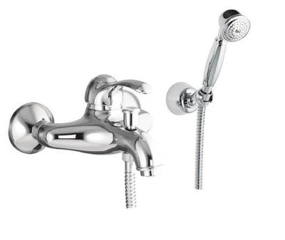 Fiore JAFAR Змішувач для ванни з ручним душем та шлангом, хром, 47CR5103 47CR5103 фото