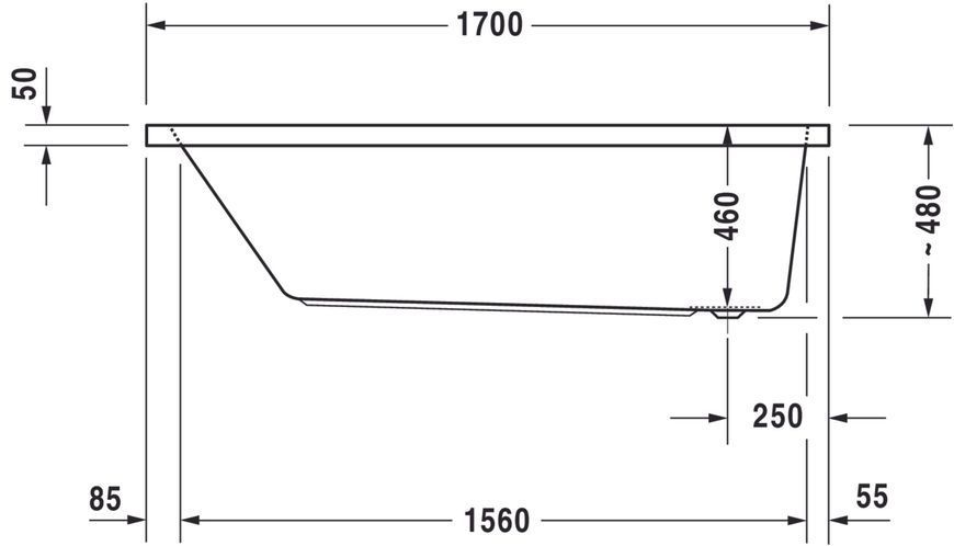 Duravit Vero Air Гідромасажна ванна Білий колір 1700x750 mm, 760412000AS0000 760412000AS0000 фото