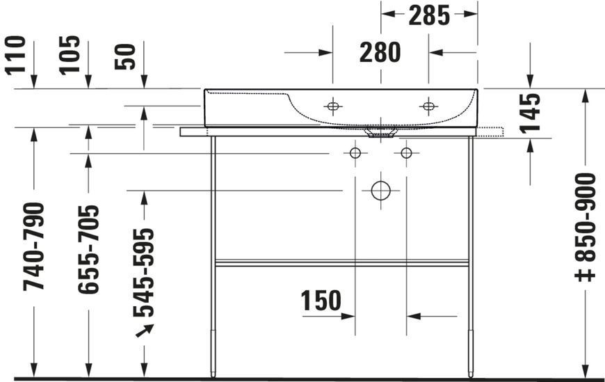 Duravit DuraSquare Умивальник Білий колір 800 мм, 23498000701 23498000701 фото