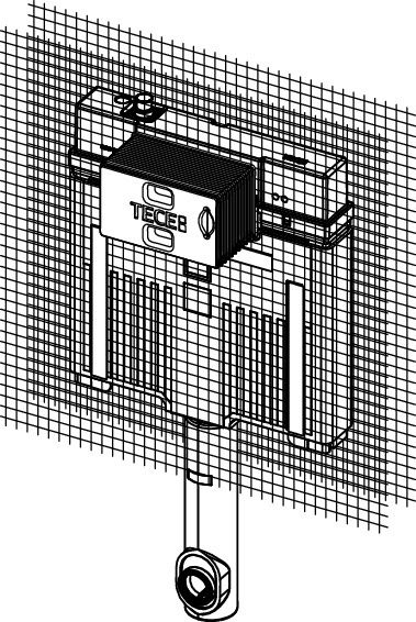 TECEbox Octa II Зливний бачок 8см для унітазу для підлоги з арматурною сіткою 1075мм, 9370500 9370500 фото