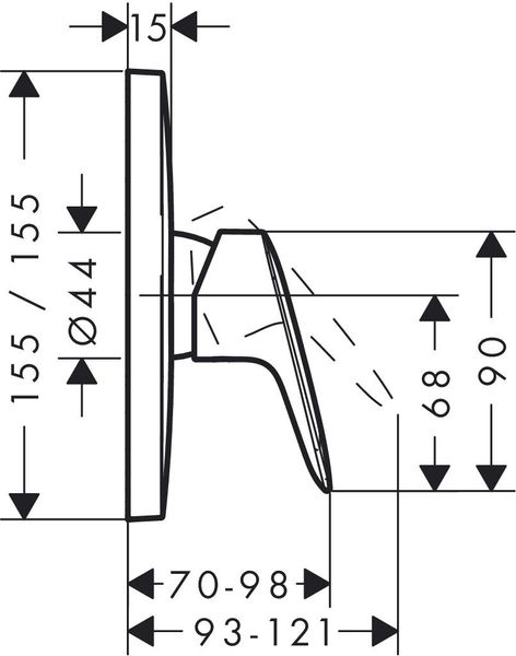 Смеситель hansgrohe Logis для душа 71605000 71605000 фото