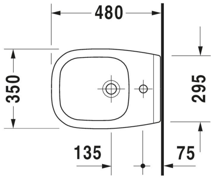 Duravit D-Code Биде подвесное Белый цвет 480 mm, 22371500002 22371500002 фото
