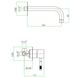 Fiore XENON Змішувач для раковини зі стіни, хром, 44CR5227 44CR5227 фото 2