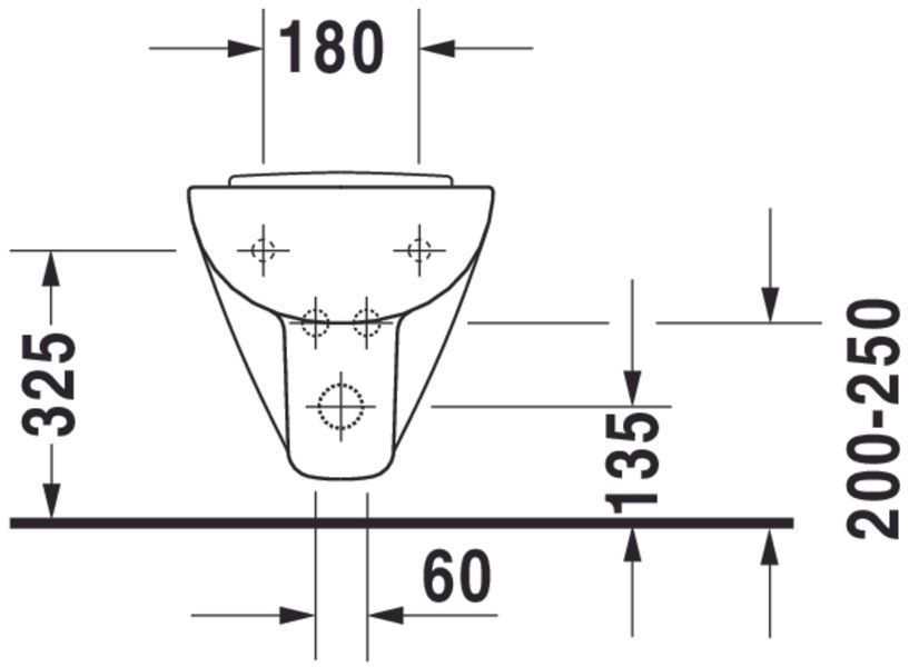 Duravit D-Code Биде подвесное Белый цвет 480 mm, 22371500002 22371500002 фото