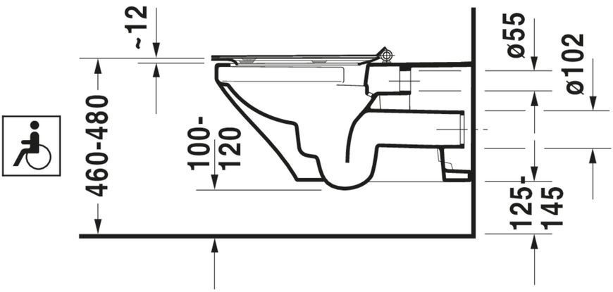 Duravit DuraStyle Унитаз подвесной Белый цвет 700 mm, 2559092000 2559092000 фото