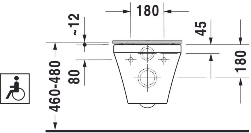 Duravit DuraStyle Унитаз подвесной Белый цвет 700 mm, 2559092000 2559092000 фото
