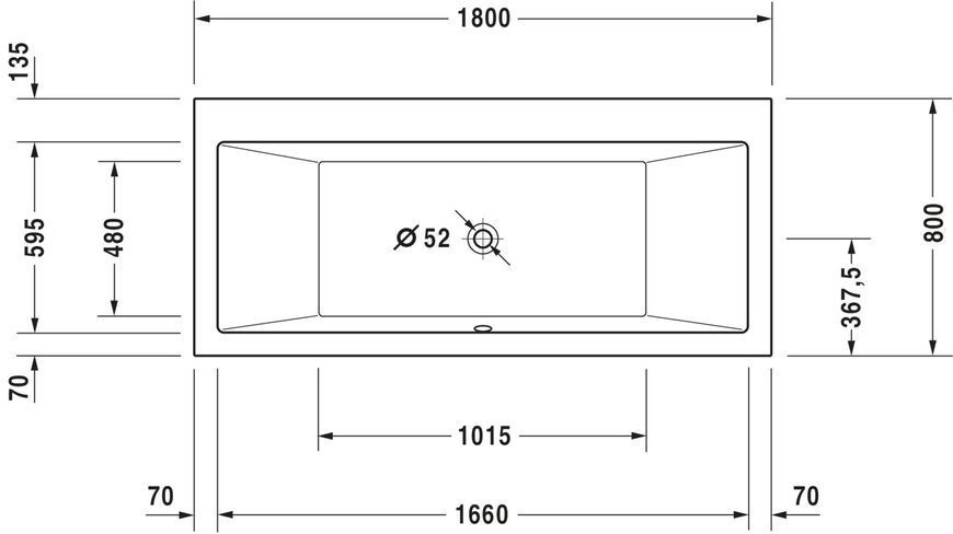 Duravit Vero Ванны Белый цвет 1800x800 mm, 700135000000000 700135000000000 фото